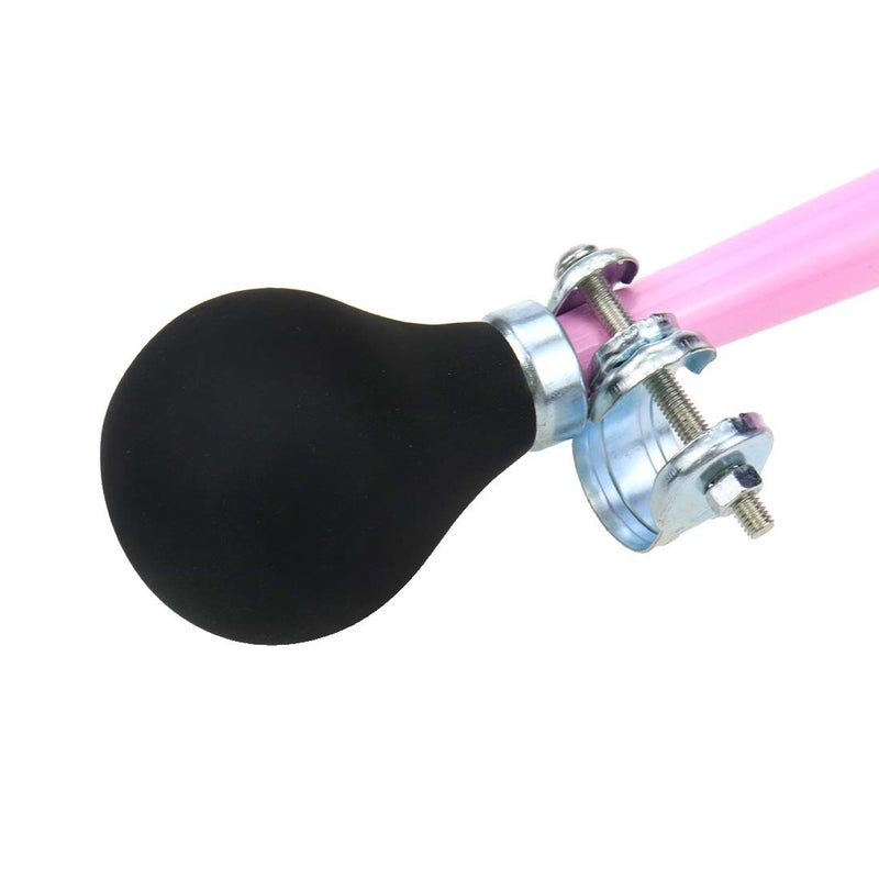 AUTUT Bike Bugle Horn Retro Clown Horn Metal Air Horn with Squeeze Bulb for Bicycle Golf Cart, Pink - Image 3
